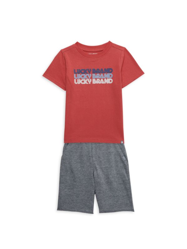 Lucky Brand Little Boy's Tee & Shorts Set